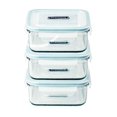thumbnail image 1 of Glasslock Food-Storage Container with Locking Lids Microwave Safe 6pcs Set Square 17oz/490ml, 1 of 3