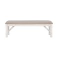 thumbnail image 3 of Pemberly Row 20" Transitional Fabric/Wood Bench in Beige/Smokey White, 3 of 8