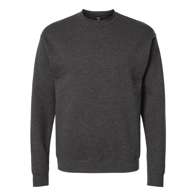Hanes Mens Perfect Fleece Crewneck Sweatshirt, 4XL, Charcoal Heather