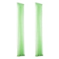 thumbnail image 2 of Green Sheer Glass Window Curtain 80X200Cm With Rod Pocket Design Gorgan Fabric 100% Polyester Panel Green #LOy5O, 2 of 2