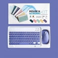 thumbnail image 1 of Mini Ensemble Clavier Souris Sans Fil Bluetooth Rechargeable Compatible pour Android IOS Windows Violet, 1 of 5