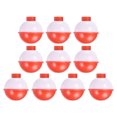 thumbnail image 1 of Unique Bargains 1 Inch Fishing Bobbers, Plastic Push Button Round Fishing Float, Red and White 10 Pack, 1 of 7