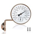 thumbnail image 1 of 4 Inch Brass Outdoor Thermometer, Outside Decorative Thermometer for Patio, Window, Greenhouse, Garage, 1 of 8