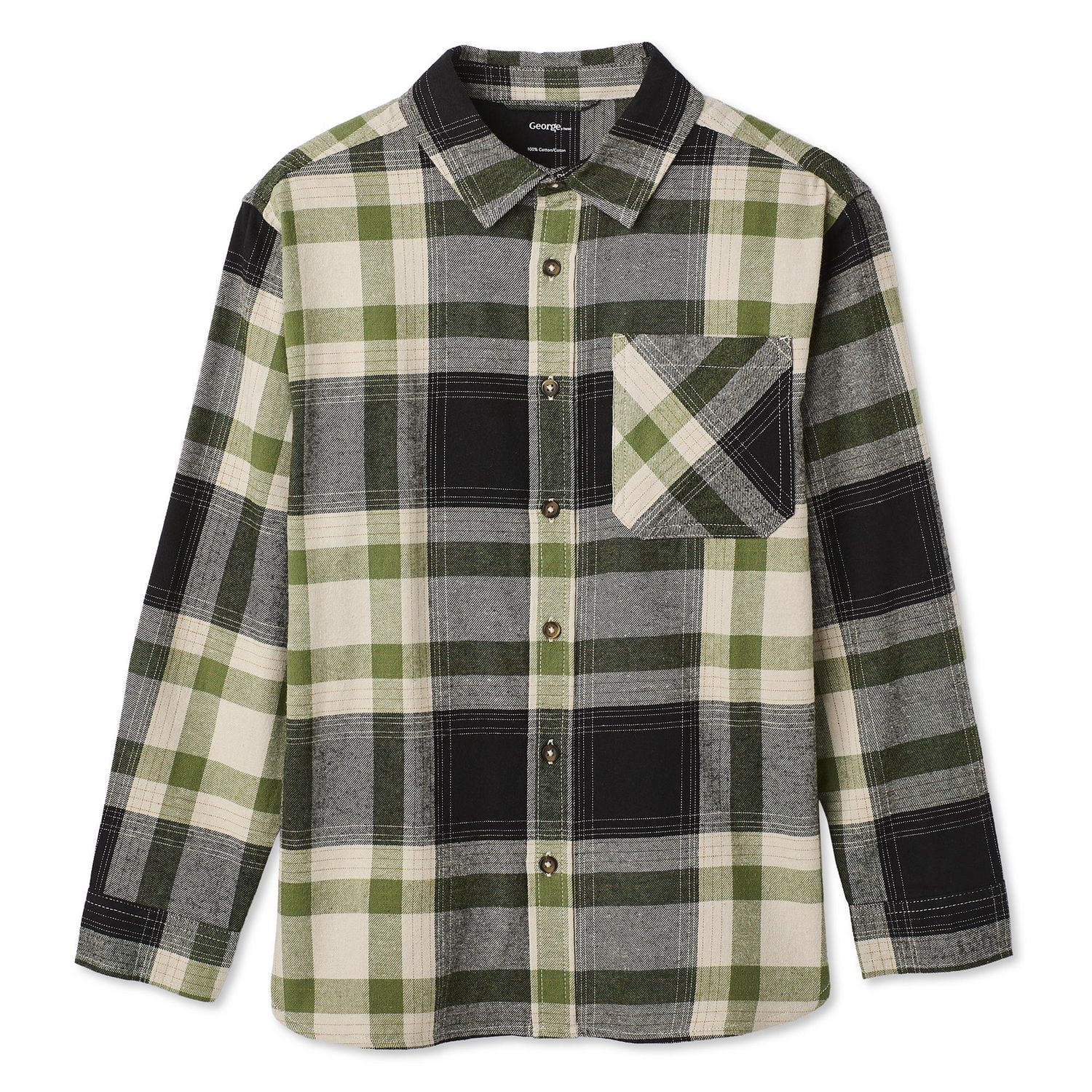 George Boys' Plaid Flannel Shirt
