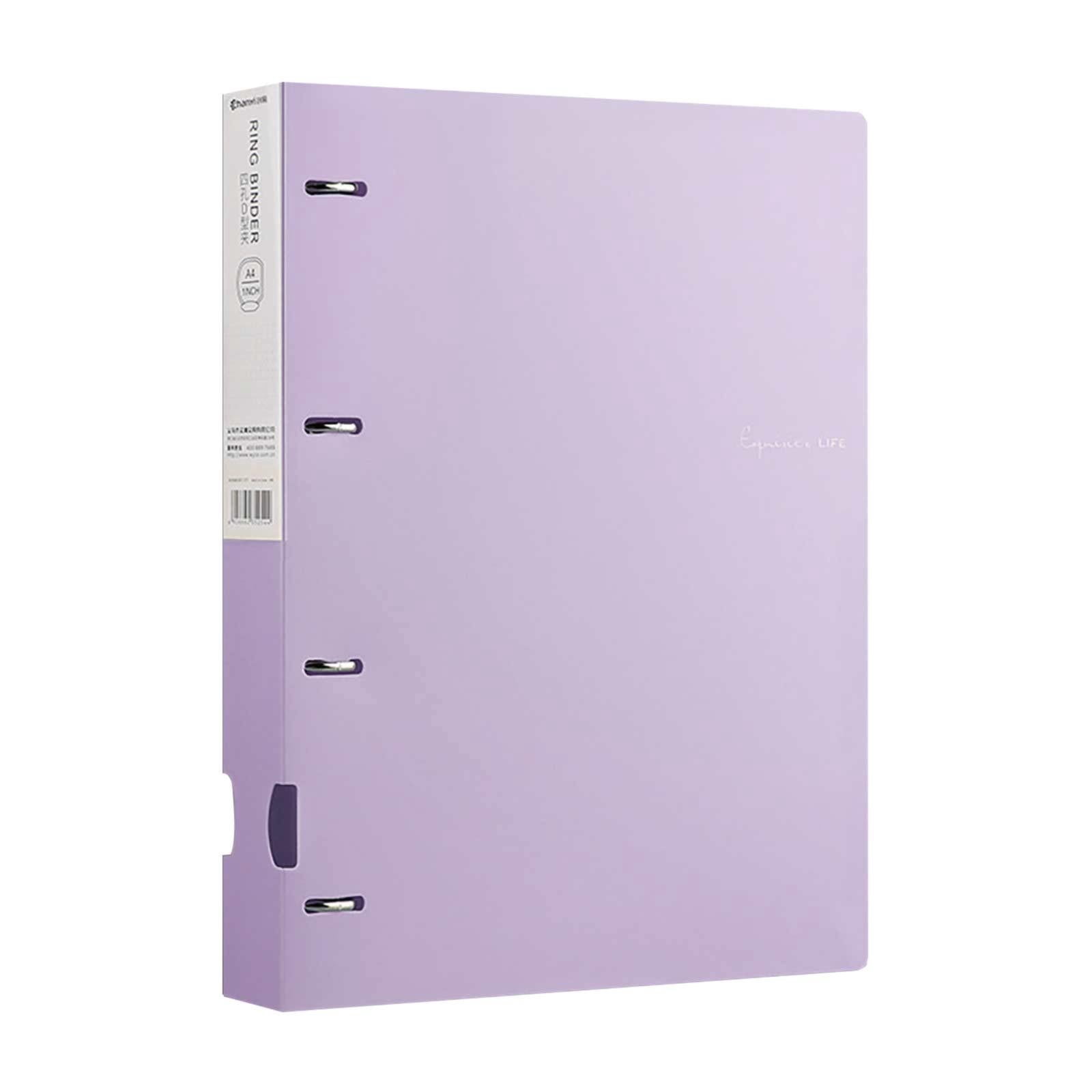 LQXZWJY 4-Ring-Binder with Pockets, 240 Sheets Capacity, 2 inch Binders fits A4 Letter Size, Assorted 5 Pastel Colors - Ideal for School, Office, and Home Use