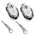 thumbnail image 1 of MERIGLARE 2pcs 925 Sterling Plated Ingot Shape Buckle Bar Clasp DIY Jewelry Making, 1 of 9