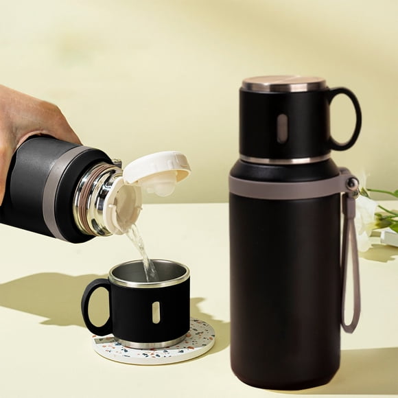 Qonioi Stainless Steel Tea Infuser Tumbler, 600ml Insulated Travel Mug with Tea Strainer, Vacuum Sealed Hot Cold Water Bottle for Office Gym Outdoor