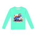 thumbnail image 5 of Pyjamas pour Garçons Ensemble de Pyjama Imprimé Dinosaure Col Rond Manches Longues Pantalon 2 Pcs Printemps Automne Pyjamas pour Tout-Petits Vert Menthe 8 Ans-9 Ans, 5 of 5