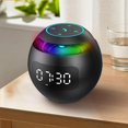thumbnail image 4 of Miulika Mini Haut-Parleur Bluetooth Rechargeable Réveil Caisson de Basses Noir B, 4 of 9