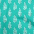 thumbnail image 1 of oneOone Rayon Turquoise Blue Fabric Block Fabric For Sewing Printed Craft Fabric By The Yard 56 Inch Wide-7Q, 1 of 5