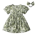 thumbnail image 2 of DuoJiaJ Robe à Manches Courtes pour Tout-Petites Filles, Imprimé Léopard, Fête des Fêtes, Robe de Danse, Vêtements, Taille 6-7 Ans, 2 of 5