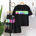 thumbnail image 4 of Gubotare Boys Rashguard Swim Set Boys Rash Guard Set for Kids Boys 2 Piece Short Sleeve Swim Shirts with Trunks Quick Dry Bathing Suits Swim Set Size 15 Years (Multicolour,15 Years), 4 of 6