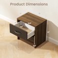 thumbnail image 3 of Costway Modern Nightstand Bedside Table with Drawer Open Storage Shelf for Small Spaces Brown, 3 of 10