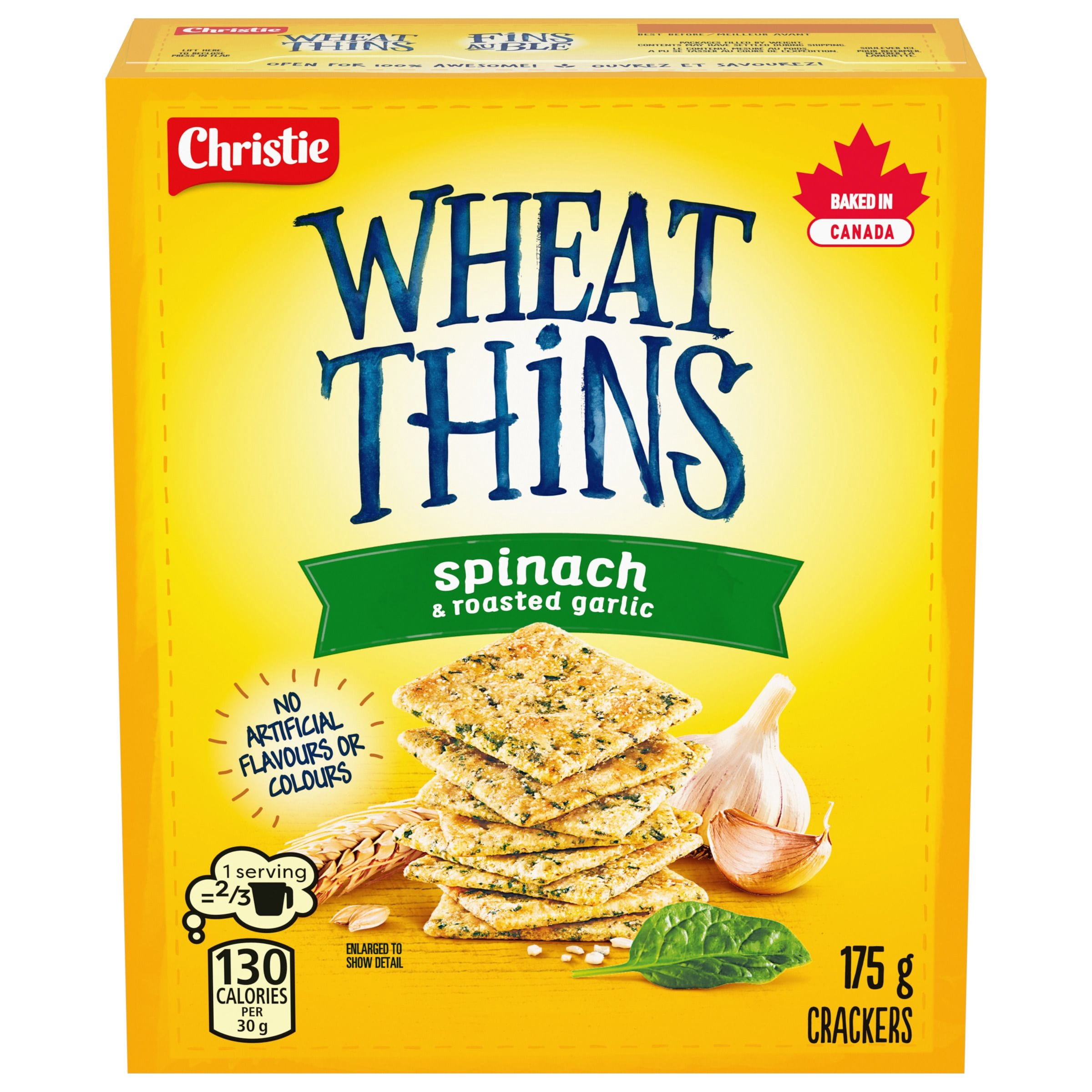 Wheat Thins Spinach and Roasted Garlic Crackers