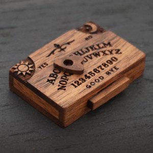 Mini Tableau en bois Ouija avec tiroir secret, jeu de parlère de nouveauté pour collectionneurs, décor gothique avec planchette & Compartiment de stockage