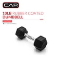 thumbnail image 2 of Haltère hexagonale enduite CAP Barbell, Single 3 - 100 lb, 2 of 7