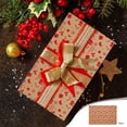 thumbnail image 1 of CaiYueKe Vintage Style Christmas Wrapping Paper Set 5-Piece Holiday Gift Wrap Kraft Paper with Santa Snowflake Reindeer Patterns Festive Decorative Paper for Present Wrapping, 1 of 7