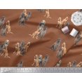 thumbnail image 3 of Soimoi Poly Georgette Fabric Beagle,Cane Corso & English Cocker Spaniel Dog Print Sewing Fabric Yard 42 Inch Wide, 3 of 5