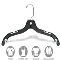 thumbnail image 2 of Matte Black Plastic 4-Notches Top Hanger  25 Pack, 2 of 4