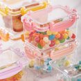 thumbnail image 4 of facefd Girls' INS Sealed Storage Transparent Mini Storage Box Salad Snacks Fruit Preservation Box Desktop Storage and Organization, 4 of 8