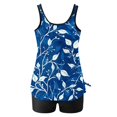 thumbnail image 4 of Warop Women's Basic Modest Swimdress,2 Piece Printed Strappy Back Conservative Ladies Bathing Wear, 4 of 5