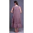 thumbnail image 4 of Bimba Nuisettes en Coton Mauve Abstraites Imprimées pour Femmes Robe Sans Manches Tenue de Nuit Robe Maxi Petite, 4 of 6