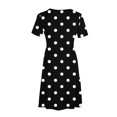 thumbnail image 5 of Weiqiqre Robes pour Femmes Été Décontractées à Manches Courtes Col Ras du Cou Robes T-Shirt Amples Évasées Mini avec Poches, 5 of 5