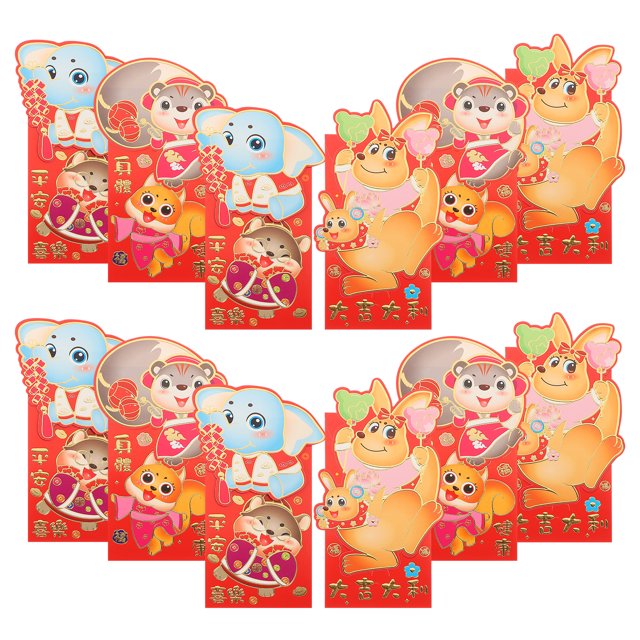 12Pcs Chinese New Year Red Envelopes Lucky Money Cash Envelopes Money Envelopes