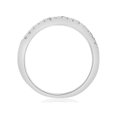 thumbnail image 3 of 1/8 ct Curved Diamond Contour Wedding Engagement Notched Ring 14K White Gold, 3 of 4