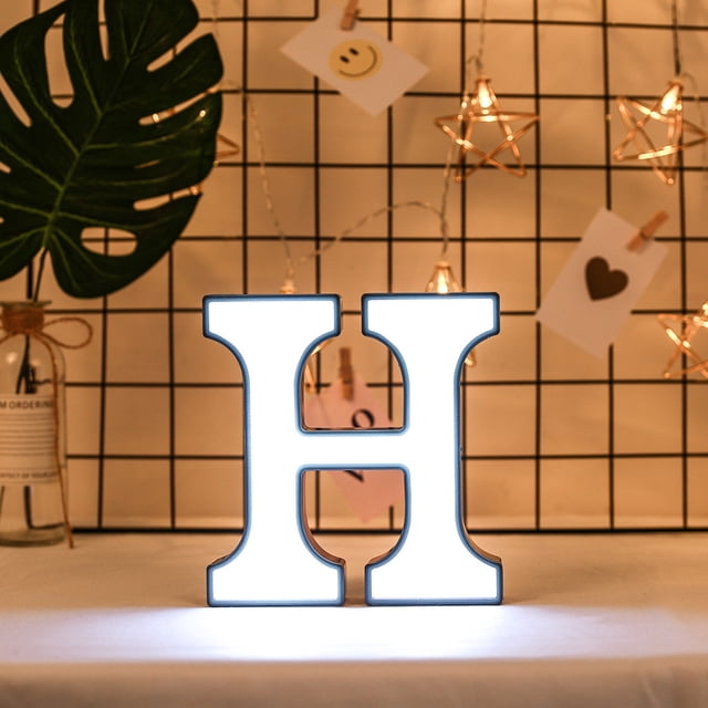 RKSTN Veilleuse Créative LED Lettres en Plastique Lettres Anglaises Lampe Décorative LED