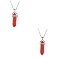 thumbnail image 1 of QualitChoice Hexagon Column Charm Exquisite Women Men Making Findings Handmade Anniversary Hanging Pendants Colorful Crystal Red Pattern Color 2Set, 1 of 6