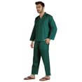 thumbnail image 3 of Inkmeso Ensemble de Pyjama Classique Uni en Coton, Pyjama Boutonné pour Hommes, 2 Pcs, Tenue de Nuit, 3 of 7