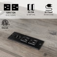 thumbnail image 4 of VEANERWOOD Table de Chevet Style Ferme avec Station de Recharge, Table d'Appoint Rustique pour Chambre avec Rangement, Table d'Appoint pour Salon avec Ports USB et Prises, 18 Po, Fini Gris, 4 of 7