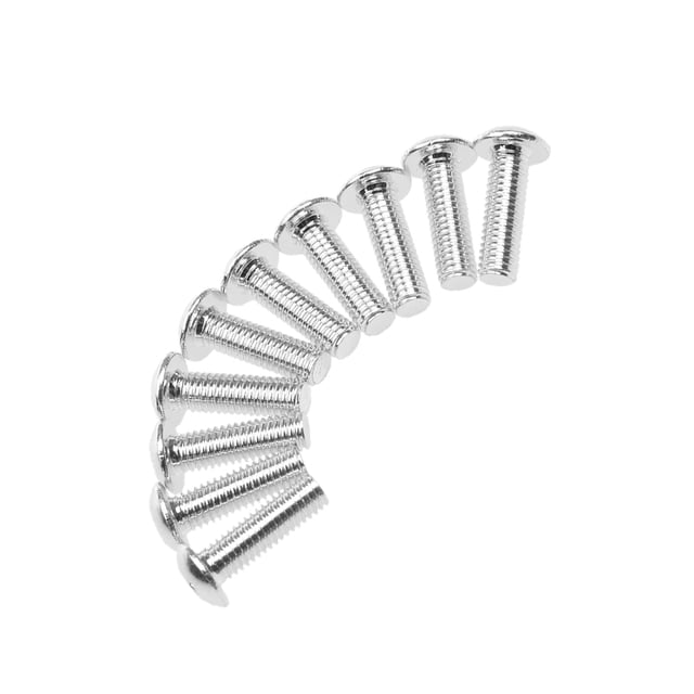 funtasica 10pcs 5mm Bolt Screw Cap Number License Plate Windshield Fastener 16mmx5mm