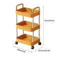 thumbnail image 3 of LSLJS 3-Tier Rolling Storage Cart with Wheels- Plastic Multi-Room Organizer for Kitchen- Living Room-Office -Bathroom, Home Accessories, 3 of 4