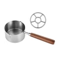 thumbnail image 1 of veasfak 1 Stainless Steel Mini Saucepan Small Soup Pot Cooking Pan Heat Resistant Butter With Stand, 1 of 9