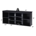 thumbnail image 2 of Gymax Entryway Padded Shoe Storage Bench 10-Cube Organizer Bench Adjustable Black, 2 of 10