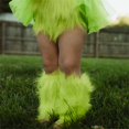 thumbnail image 2 of Faithtur Girl's Faux Fur Leg Warmers Solid Color Soft Cozy Fuzzy Boot Cuff Cover Party Costumes, 2 of 4