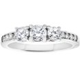 thumbnail image 1 of 1.00 ct 3-stone Diamond Engagement Ring 14K White Gold, 1 of 4