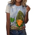 thumbnail image 1 of QIPOPIQ T-Shirts à Manches Courtes pour Femmes à Col Rond St. Patrick's Day T-Shirts Hauts Shamrock T-Shirt Chemise Verte Tunique St Patricks Day Chemises Imprimées pour Dames Col Rond Chemises de Vacances T-Shirts Graphiques Aubaines, 1 of 4