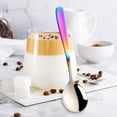 thumbnail image 5 of Amzcrzy Utensils 304 Stainless Steel Flat Handle Round Spoon Thickened Dinner Spoon and Soup Spoon forHome Use Rounded Flat Spoon Serving Spoons Spoon Soup Spoons, 5 of 5