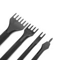 thumbnail image 3 of Garosa Leather Punch,Prong Punch,4 Pcs Prong Chisel Kit Leather Craft DIY Tool Black Electroplating Leather Craft Chisel, 3 of 7
