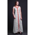 thumbnail image 3 of Bimba Robe Longue Décontractée pour Femmes Shibori à Col en V Sans Manches avec Fente avant Imprimée BohoDress-Medium, 3 of 5
