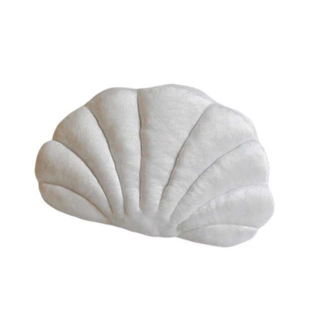 Siruishop Seashell Shape Pillow Comfortable for Living Room Versatile Decorative White