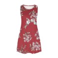 thumbnail image 4 of EQWLJWE Longue Robe pour Femmes Robes d'Été Femmes Plage Floral Sans Manches Robe d'Été Décontractée Poches Robe Bohème, 4 of 5