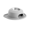 thumbnail image 1 of WeatherTech Système d'Alimentation pour Animaux de Compagnie Simple Hauteur 4 Pouces - Acier Inoxydable - Gris Clair, 1 of 1