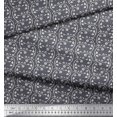 thumbnail image 3 of Soimoi Rayon Crepe Fabric Leaves & Floral Block Fabric Prints by Yard 46 Inch Wide, 3 of 4