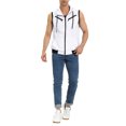 thumbnail image 2 of INSPIRE CHIC Outfit Men's Vest Hoodie Zip Up Sleeveless Drawstring Hooded Vest 46 White, 2 of 8
