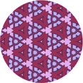 thumbnail image 1 of Ahgly Company Machine Washable Indoor Square Transitional Orchid Purple Area Rugs, 3' Square, 1 of 7