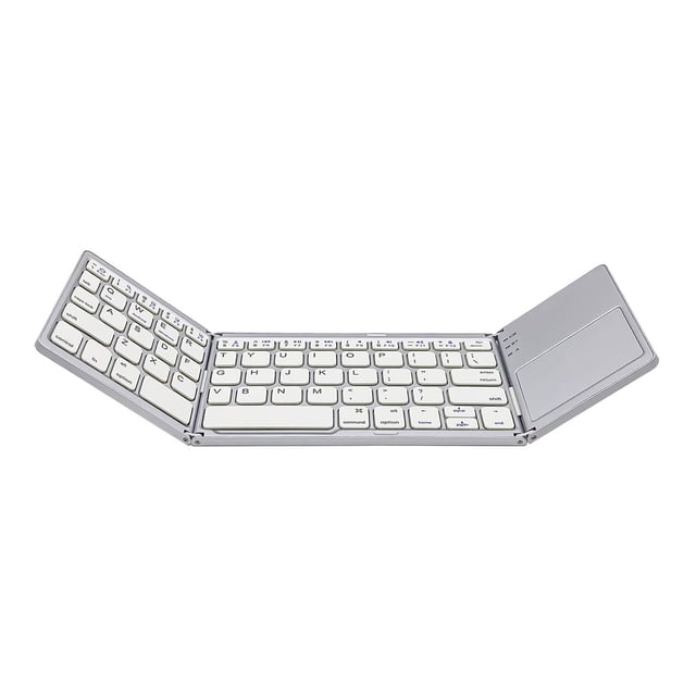 Amdohai Foldable Bluetooth Keyboard with Touchpad Compatible with iOS/Mac OS - Multi Device Rechargeable Wireless Keyboard with Trackpad for iMac, iPad, iPad Pro, iPad Air, iPad Mini, iPhone